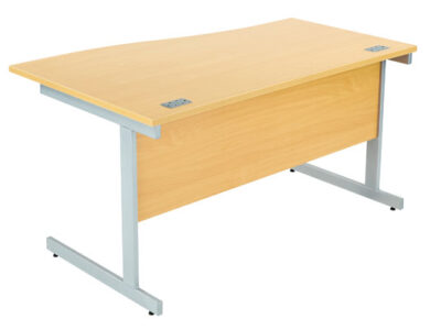 Fraction Plus 140 Right Hand Wave Workstation – Nova Oak with Silver Frame Product features Fraction Plus wave 140 office workstation Available in Hard wearing nova oak with silver frame MFC Desk top curves to the right of the user 25 mm tops and panels Available in silver and white frame A wide range of tables and storage is available to compliment this range Warranty 8 Years Main Material MFC Country of Origin Turkey Number of Boxes 3 Item Weight (kg) 35.40 Kg Built Item Width (cm) 140 Built Item Height (cm) 73 Built Item Depth (cm) 80-100