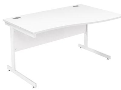 Fraction Plus 140 Right Hand Wave Workstation – White with White Frame Product features Fraction Plus wave 140 office workstation Available in Hard wearing white with white frame MFC Desk top curves to the right of the user 25 mm tops and panels Available in silver and white frame A wide range of tables and storage is available to compliment this range Warranty 8 Years Main Material MFC Country of Origin Turkey Number of Boxes 3 Item Weight (kg) 35.40 Kg Built Item Width (cm) 140 Built Item Height (cm) 73 Built Item Depth (cm) 80-100